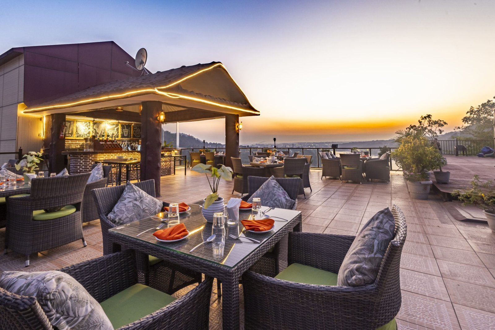Macchan Open Restaurant - One of the Restaurants at the Best 4 Star Family Resort in Rishikesh Uttarakhand India