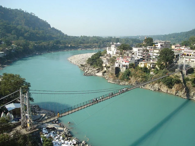 Laxman Jhula Hanging Bridge Rishikesh Uttarakhand India – 500m from Divine Resort & Spa - Best 4 Star Family Resort in Rishikesh Uttarakhand India