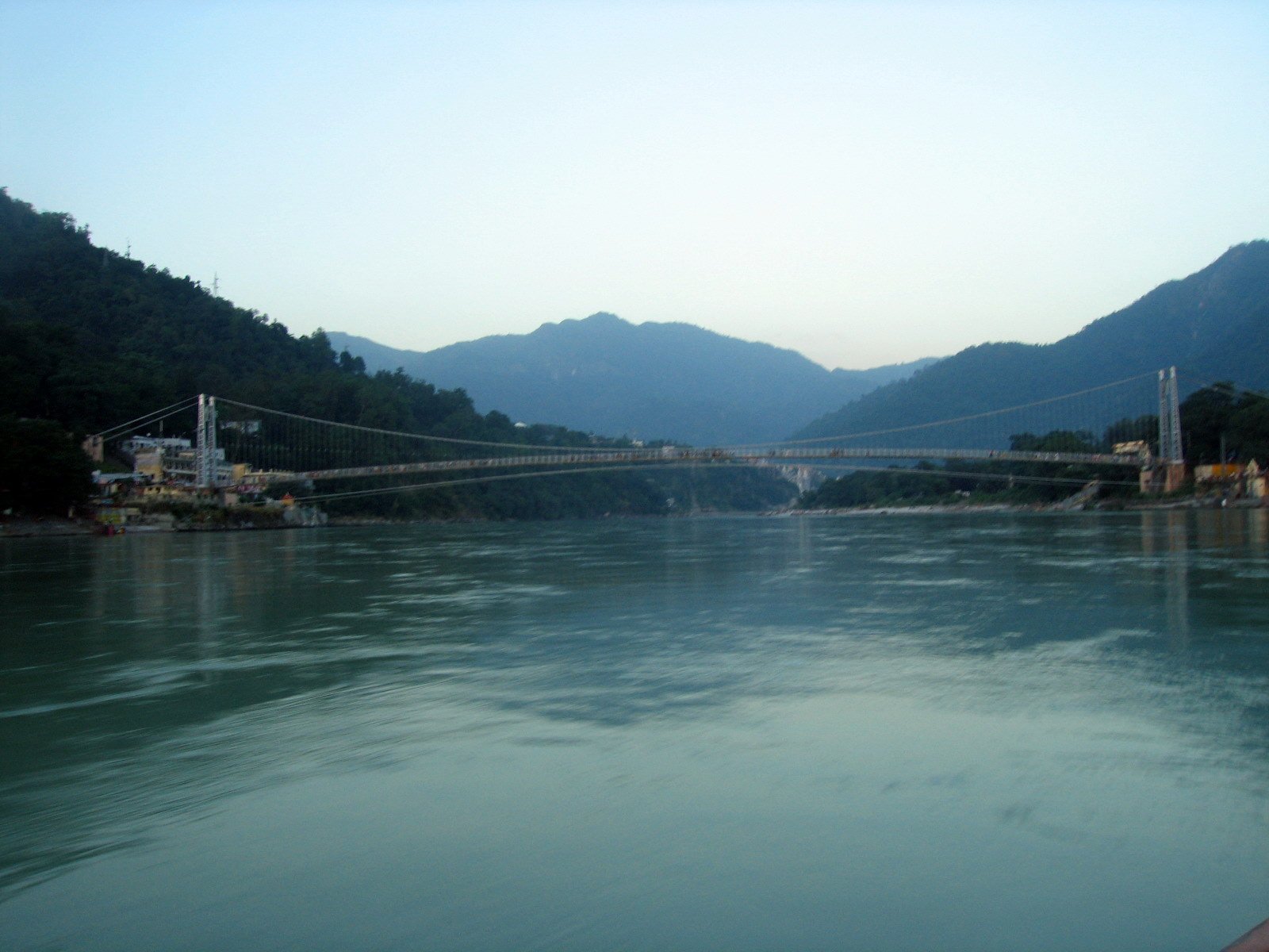 Ram Jhula suspension bridge 2km from Best 4 Star Family Resort in Rishikesh