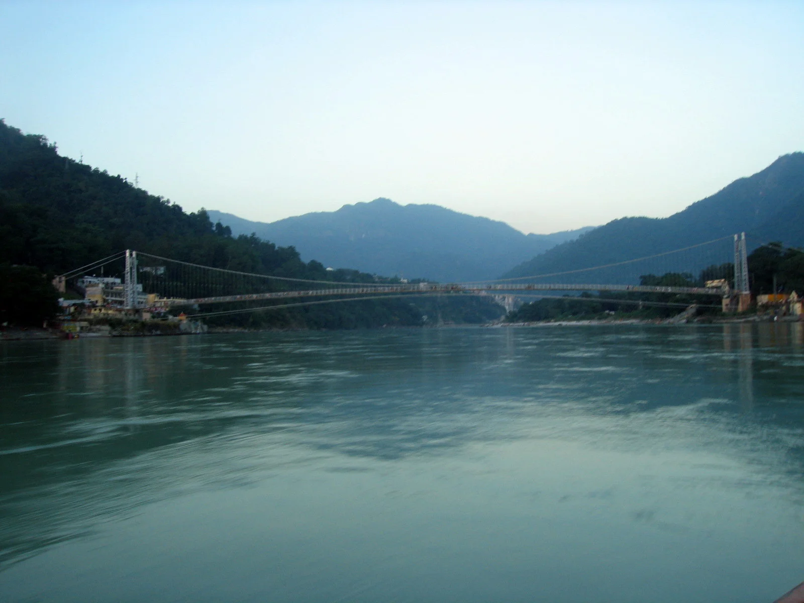 Ram Jhula suspension bridge 2km from Best 4 Star Family Resort in Rishikesh Uttarakhand India